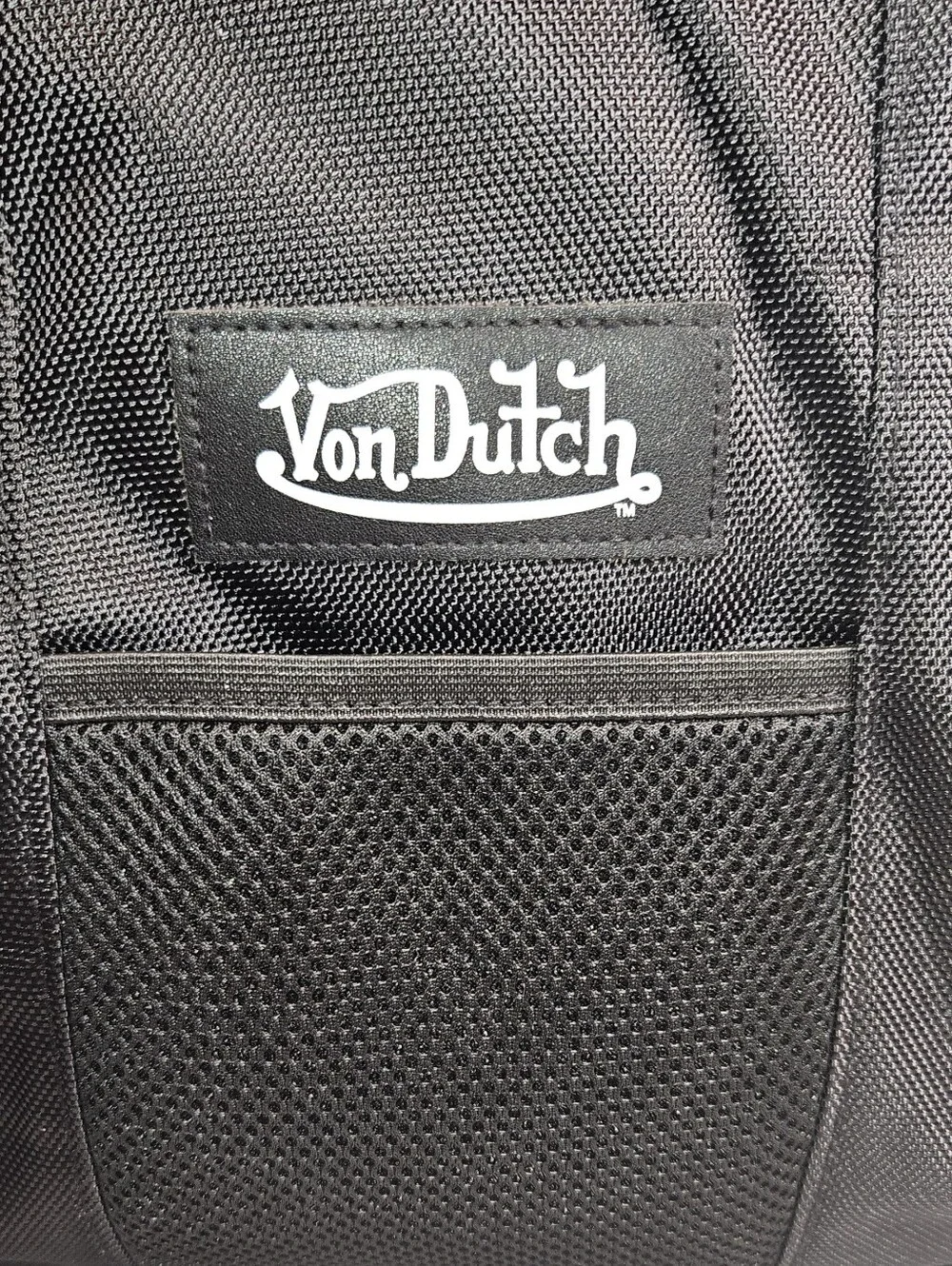 NWOT Von Dutch black 17” canvas backpack with laptop storage